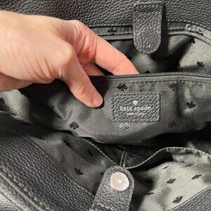 EUC Kate Spade NY Black Pebbled Leather Tote Chain Leather Shoulder Strap
